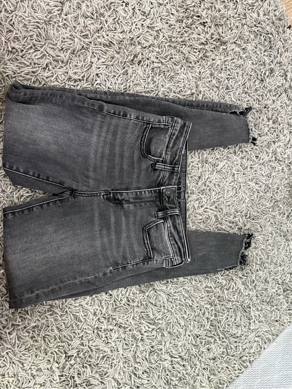 American Eagle Outfitters Black Washed High-Rise Skinny Jeans
